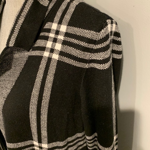 NWT Black/white Grid coat by Elle Fab Sz Medium - Picture 9 of 11